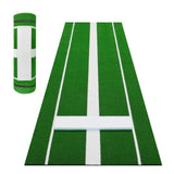 Garvee alfombra de lanzamiento de Softbol 304.8x91.4cm con césped artificial denso y base de goma antideslizante para entrenamiento interior y exterior Verde y Rojo - Verde