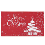Garvee Alfombra de entrada navideña roja con árbol y copos de nieve, antideslizante, 40x60cm, interior y exterior - Rojo