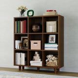 Garvee Estantería Cubo 9 Compartimentos Madera Natural Diseño Minimalista Para Sala y Oficina