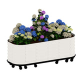 Garvee Jardinera Elevada Auto-Riego con Ruedas 360° para Balcones y Espacios Pequeños, 240cm, Blanco, Duradero y Moderno - Blanco