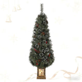 Garvee Árbol de Navidad Artificial 137 cm Preiluminado con 300 LED 8 Modos PVC Realista Base Cemento Antigua para Hogar y Oficina