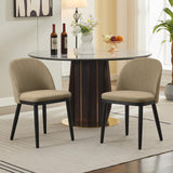 Garvee Sillas De Comedor Tapizadas Modernas, Asiento Acolchado, Respaldo Ergonómico, Piernas De Madera, Juego De 2, Cocina Y Restaurante, Varios Colores - Beige/camello