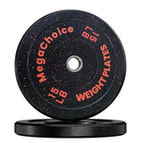 Garvee Placas de Peso de Goma 50mm, Bumper Plates Resistentes con Anillo de Acero, Colores Codificados para Gimnasio en Casa, Set Flexible - Naranja 2 Por 6.8 Kg