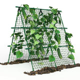 Garvee Enrejado de Pepino A-Frame 122x122 cm Metal con Red y Clips para Jardín Exterior Resistente a la Intemperie