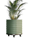 Garvee Cama de Cultivo para Jardín de 60x60x70 cm con Ruedas y Depósito de Agua de Acero Gris Verde - Gris Verdoso
