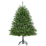 Garvee Árbol de Navidad Artificial con Iluminación LED y Ramas Plegables, Soporte Metálico, 135-270CM, Color Verde Clásico para Decoración Interior y Exterior - Estilo Clásico