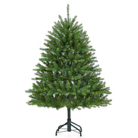 Garvee Árbol de Navidad Artificial con Iluminación LED y Ramas Plegables, Soporte Metálico, 135-270CM, Color Verde Clásico para Decoración Interior y Exterior