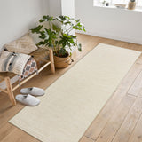 Garvee Alfombra Moderna de Salón Suave Corto Pelo Lavable Antideslizante 80x150 cm Crema - Crema