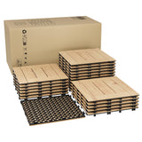 Garvee 22 PCS Baldosas de Madera Maciza de Acacia para Patio - Resistente al Clima - Fácil Instalación - Madera Natural con Base de Plástico PP - Antideslizante - Para Balcón, Jardín y Piscina - Natural