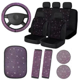 Garvee Set 15 Fundas Asiento Coche Cristal Volante Terciopelo Brillo Universal Rosa 38cm - Diamante rosa