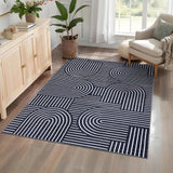 Garvee Teppich Wohnzimmer Alfombra XXL 200x290 cm Azul Kaschmir-Optik Antideslizante Moderno - Azul