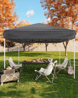 Garvee Carpa Plegable 10x10 para Exterior, Ajustable, Resistente, Tela Oxford 210D, Camping y Eventos, Fácil Montaje, Bolsa de Transporte - Gris