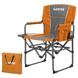 Garvee Sillón de Director Oversized Plegable de Tela Oxford 600D Ligero para Playa Soporta 181kg - Naranja & Gris