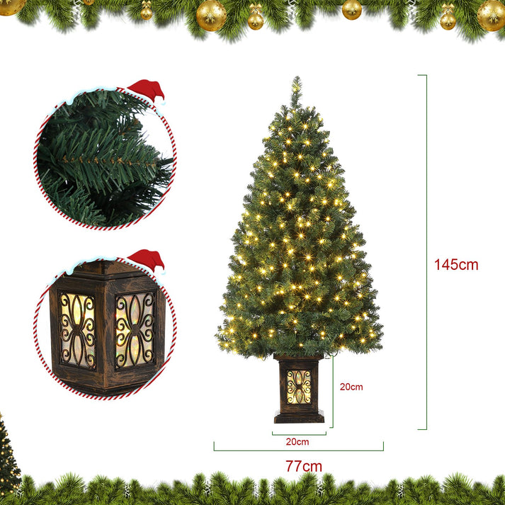 Árbol de Navidad realista con aspecto nevado