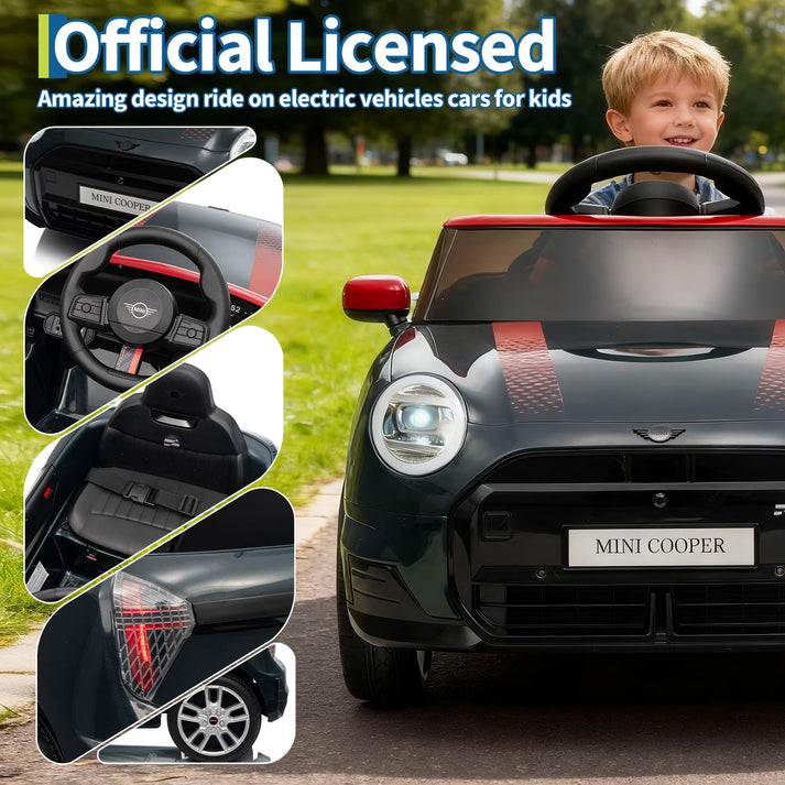 Coche infantil con luces LED, música y entradas USB/SD