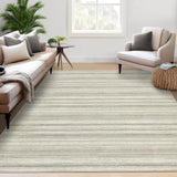 Garvee Alfombra de Sala Pelo Corto 200x290cm, Beige, Antideslizante, Lavable a Máquina, Base de TPR, para Dormitorio y Comedor - Beige