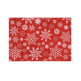 Garvee Alfombra Navideña 120x170 cm Con Copos De Nieve, Antideslizante, Lavable A Máquina, Poliéster Rojo, Estilo Boho Para Salón Y Pasillo - Rojo