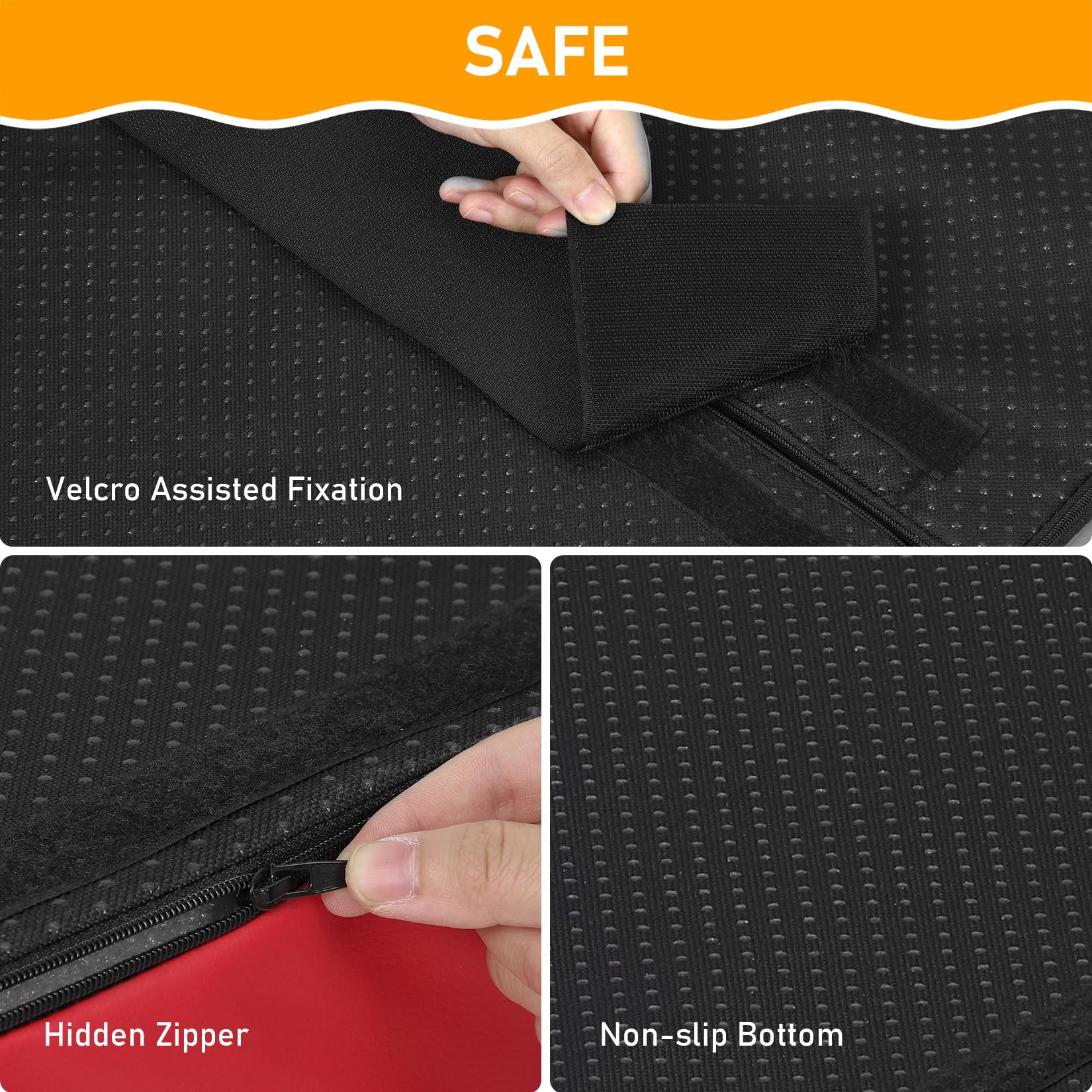 Garvee Bloques de Escalada de Espuma para Niños de Cuero PU, Set de 5 Piezas Seguras y Antideslizantes, 180x51x38cm, Juego Activo para Diversión Interior