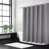 Garvee Cortina de ducha de tela ancha de peso pesado tipo lino de lujo Garvee Hotel con ganchos para baño, 220x200 cm, gris - Gris Oscuro