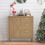 Garvee Buffet Cabinet Sideboard con Almacenamiento Moderno Estilo Granja MDF Duradero para Sala y Entrada
