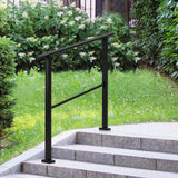 Garvee Barandilla Para Escaleras Exteriores De Hierro Negro Ajustable Resistente Para Porches Jardines