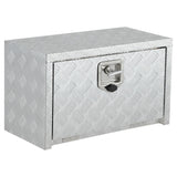 Garvee Caja de Herramientas para Camión de Aluminio 61x40x35 cm Organizador Impermeable Bajo Vehículo con Asa en T y Bolsillo de Malla Plata - Plata