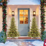 Garvee Árbol de Navidad PE+PVC con 316 Puntas, 150 LEDs Bicolor, Montaje Automático para Salón y Oficina, Verde, 150 cm - 5 Pies (Europa)