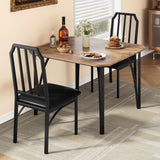 Garvee Juego De Comedor Para 2 Con Diseño Chamfer, Asientos Acolchados, MDF Y Acero, Cocina Y Apartamento, Compacto, Fácil De Montar Vintage - Vintage