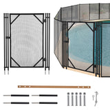 Garvee Puerta de Valla de Acero y Aluminio para Control de Acceso Seguro en Piscinas Enterradas 1.2x0.76m Negra - Puerta