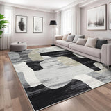Garvee Tapis De Salon Motif Abstrait Moderne Antidérapant Ultra-Fin Pour Chambre Et Bureau 200x290 Cm - Gris
