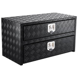 Garvee Caja de Herramientas para Camión de Aluminio 91 cm con Cajón y Dos Niveles, Cerradura Segura, Impermeable, para Camión, RV y Remolque