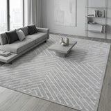 Garvee Alfombra Moderna Geométrica Lavable, Antideslizante, Poliéster, para Salón, Dormitorio y Comedor, Color Gris - Verde