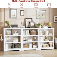 Garvee Estantería Abierta de MDF con 3 Estantes y Diseño Antivuelco para Entusiastas del Orden en Sala o Dormitorio 80cm Blanco Cálido Texturizado