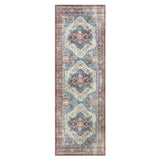 Garvee Alfombra de Pasillo Lavable de Poliéster 1200gsm Estilo Persa Imitación Cashmere para Entrada o Cocina 60x230cm Rojo Ladrillo - Rojo Ladrillo