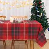 Garvee Mantel Navidad rojo impermeable a cuadros decoración 137x228cm