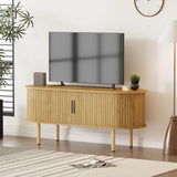 Garvee Consola de Medios Compacta con Puerta Corrediza para Gestión Eficiente del Espacio en Dormitorio 120cm Roble - Roble