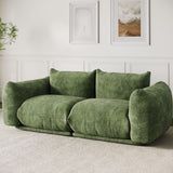 Garvee Sofá Modular Chenille 2 Plazas Verde Compacto Para Apartamento y Oficina, Espuma Resiliente, Adaptable - Verde