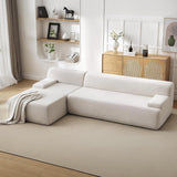 Garvee Sofá Modular Cloud 108'' L-Shape con Chaise, Asiento Profundo, Tapizado en Corduroy Negro para Salón y Dormitorio, Versátil y Cómodo - Beige