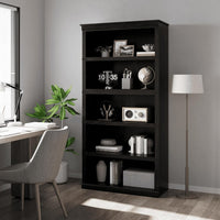 Garvee estantería de 5 niveles Farmhouse madera MDF para sala y oficina 171.2cm alto Diseño Colonial Marrón