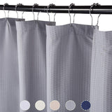 Garvee Cortina de ducha microfibra suave 182.88x213.36cm gris - repelente al agua, textura en relieve, fácil instalación