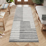 Garvee Kurzflor Teppich Waschbar 80x150cm Rutschfest Weich Polyester Wohnzimmer Schlafzimmer Hellgrau Modern - Gris Claro