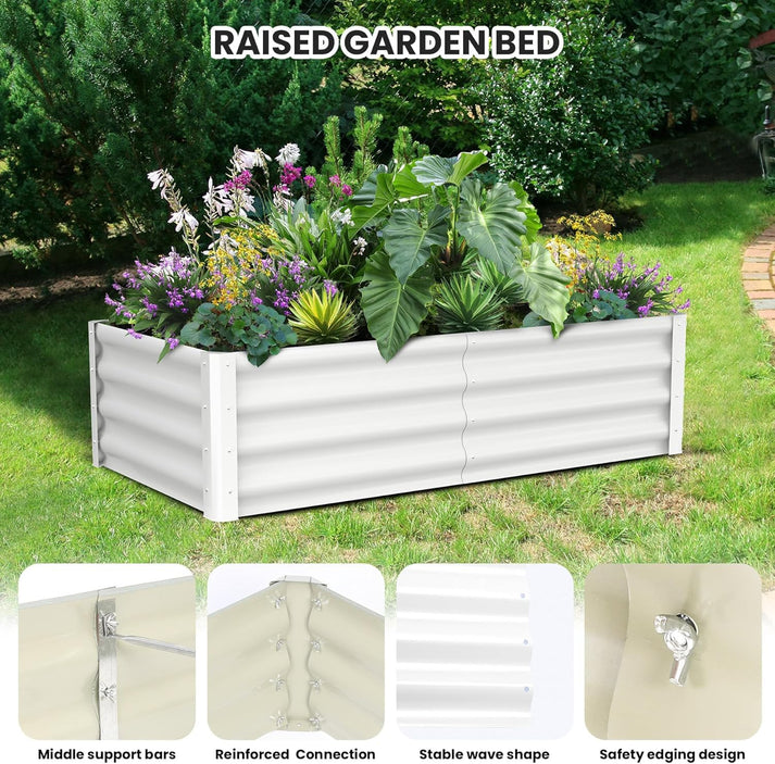 Caja de cultivo de acero galvanizado con revestimiento en polvo