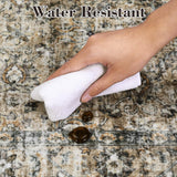 Garvee Alfombra Vintage Antideslizante 80x150cm Poliéster Floral Para Salón Y Cocina Suave Lavable - Marrón