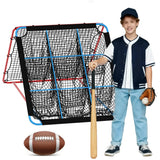 Garvee Red de rebote 2 en 1 para béisbol y softbol, marco metálico resistente, entrenamiento multi-deporte, portátil, compacta, 9 objetivos ajustables, ideal para prácticas al aire libre - Red de Rebote de Béisbol 2 en 1