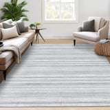 Garvee Teppich Kurzflor Garvee 200x290cm rutschfest waschbar synthetisch wohnzimmer schlafzimmer esszimmer grau moderno 1200gsm 100% poliéster 350g felpa perla base lavable plegable - Gris