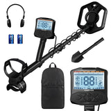 Garvee Detector de Metales Profesional 5.8kHz con 4 Modos y Pantalla LCD, Pinpoint Preciso, Ligero y Fácil Uso para Adultos y Principiantes - Negro