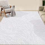 Garvee Alfombra De Área Para Sala De Estar, Antideslizante, Plegable, De Lana Sintética, 160x230cm, Gris - Gris