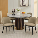 Garvee Sillas De Comedor Tapizadas Modernas Con Asiento Acolchado Y Respaldo Ergonómico, Estructura De Madera, Patas Resistentes, Set De 4 Para Cocina Y Restaurante, Varias Colores - Camello