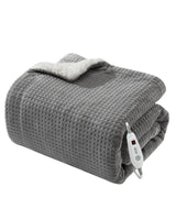 Garvee Manta Eléctrica De Franela 180x130cm Gris Con Enchufe EU Para Invierno, 6 Niveles De Calor, Temporizador 10h, Protección Contra Sobrecalentamiento - Gris