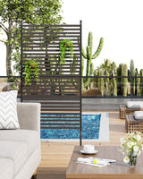 Garvee Separador de Ambientes 183x91cm Independiente Resistente a la Intemperie Plástico para Balcón Jardín y Terraza Móvil Diseño Moderno